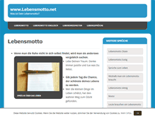 Tablet Screenshot of lebensmotto.net
